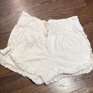 Sea New York Women's White Ruffle-Trim Lounge Shorts